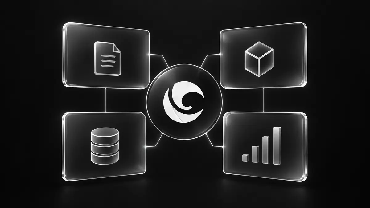 Schema visuale dei moduli CRM, ordini, magazzino e dashboard collegati nell’ecosistema Eidosystem